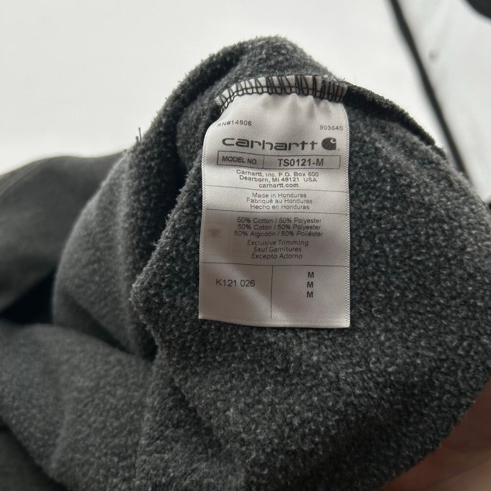 Men's Carbon Heather Grey Carhartt K121 Marquette Loose Fit Hoodie Sweatshirt~ M - Picture 7 of 8